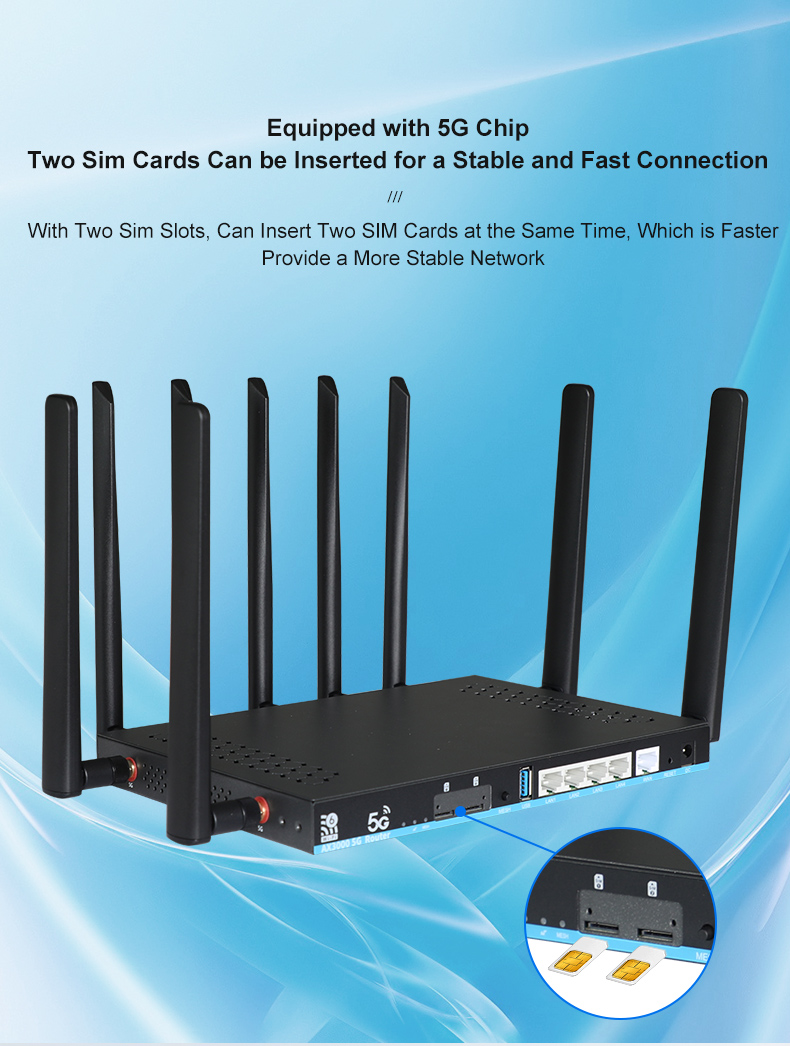 5g wifi router with multi sim card slot